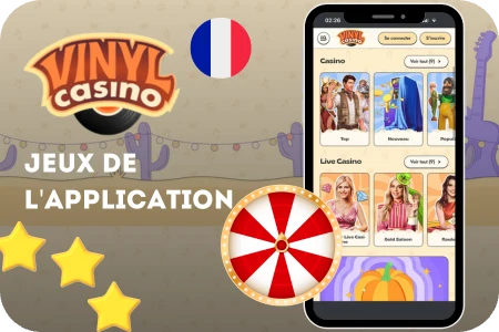 Jeux de l'application Vinyl Casino