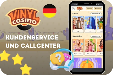 Kundenservice und Callcenter Vinyl Casino
