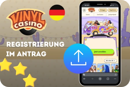 Registrierung im Antrag Vinyl Casino