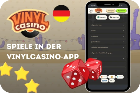 Spiele in der VinylCasino-App