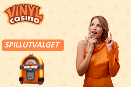 Spillutvalg hos Vinyl Casino med live dealer og spilleautomater