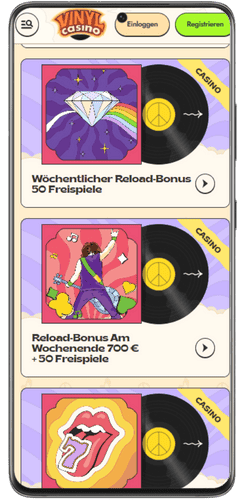VIP-Programm und Casino-Turniere in der mobilen Version von Vinyl Casino