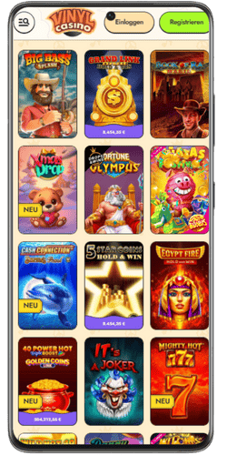 Nach Abschluss Ihrer Registrierung können Sie im Vinyl Casino mit dem Spielen von Casinospielen beginnen.