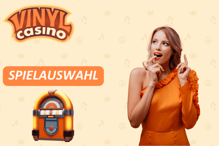Spielauswahl im Vinyl Casino mit Live-Dealern und Spielautomaten