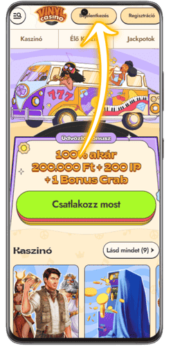 Fejezd be a regisztrációt és jelentkezz be a Vinyl Casino fiókodba