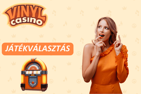 Játékválaszték a Vinyl Kaszinóban élő osztóval és nyerőgépekkel