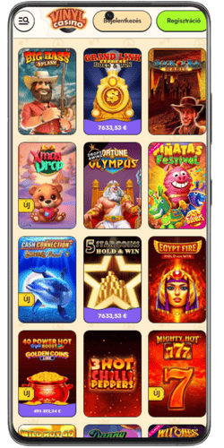 Népszerű nyerőgépek a Vinyl Casino-ban mobilon