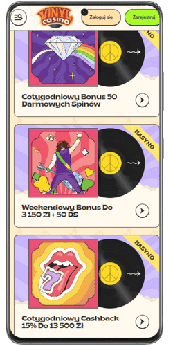 Program VIP i turnieje kasynowe w mobilnej wersji Vinyl Casino