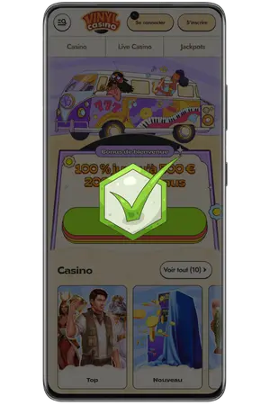 Connexion réussie, vous avez accédé à Vinyl Casino connexion