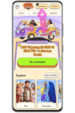 Cliquez sur le bouton Vinyl casino login pour entrer
