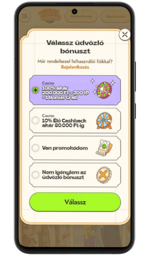 Vinyl Casino A felkínált promóciók közül válaszd ki a számodra megfelelőt. Ha van promóciós kód, írd be