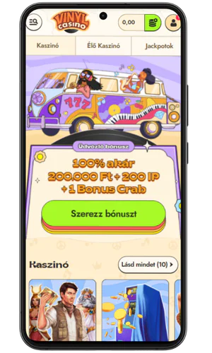 Vinyl Casino Ha minden adatot helyesen adott meg, a képernyő tetején megjelenik egy ikon, amely az egyenlegét mutatja