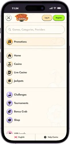 Android Vinyl Casino access screenshot