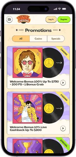 Vinyl Casino app shortcut screenshot