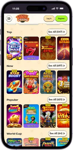 Vinyl Casino home screen shortcut