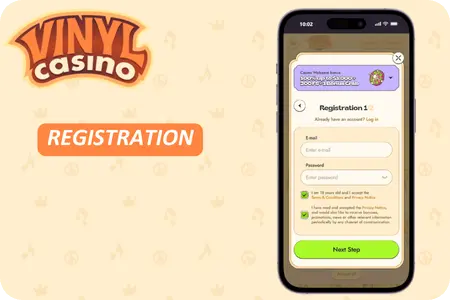 Vinyl Casino account registration
